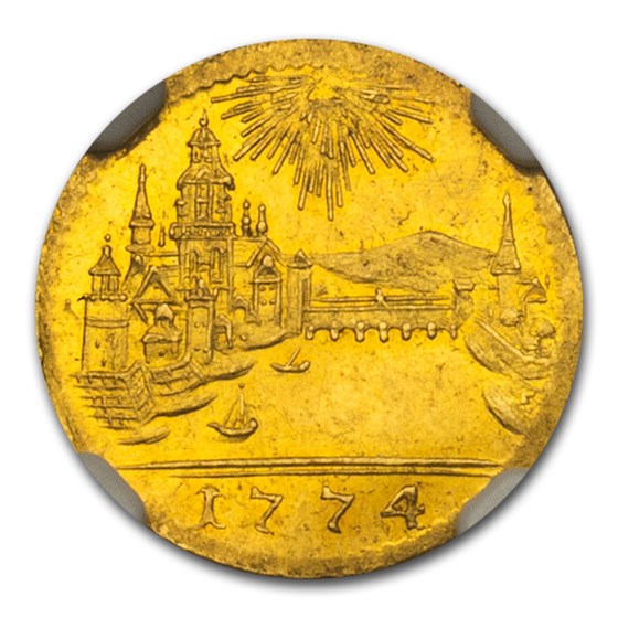 1774 German States Frankfurt Gold Kreuzer MS-62 NGC 1774 German States Frankfurt Gold Kreuzer MS-62 NGC